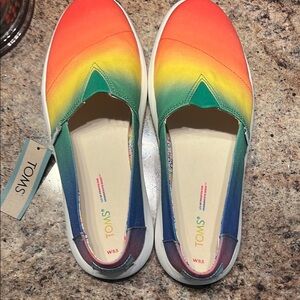 TOMS Rainbow Gradient Slip-Ons